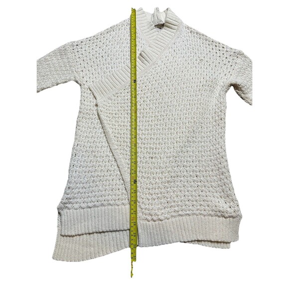 Loft Chunky Knit Cardigan Women's Large Shawl Collar Lagenlook Cream Cottagecore - Picture 9 of 11